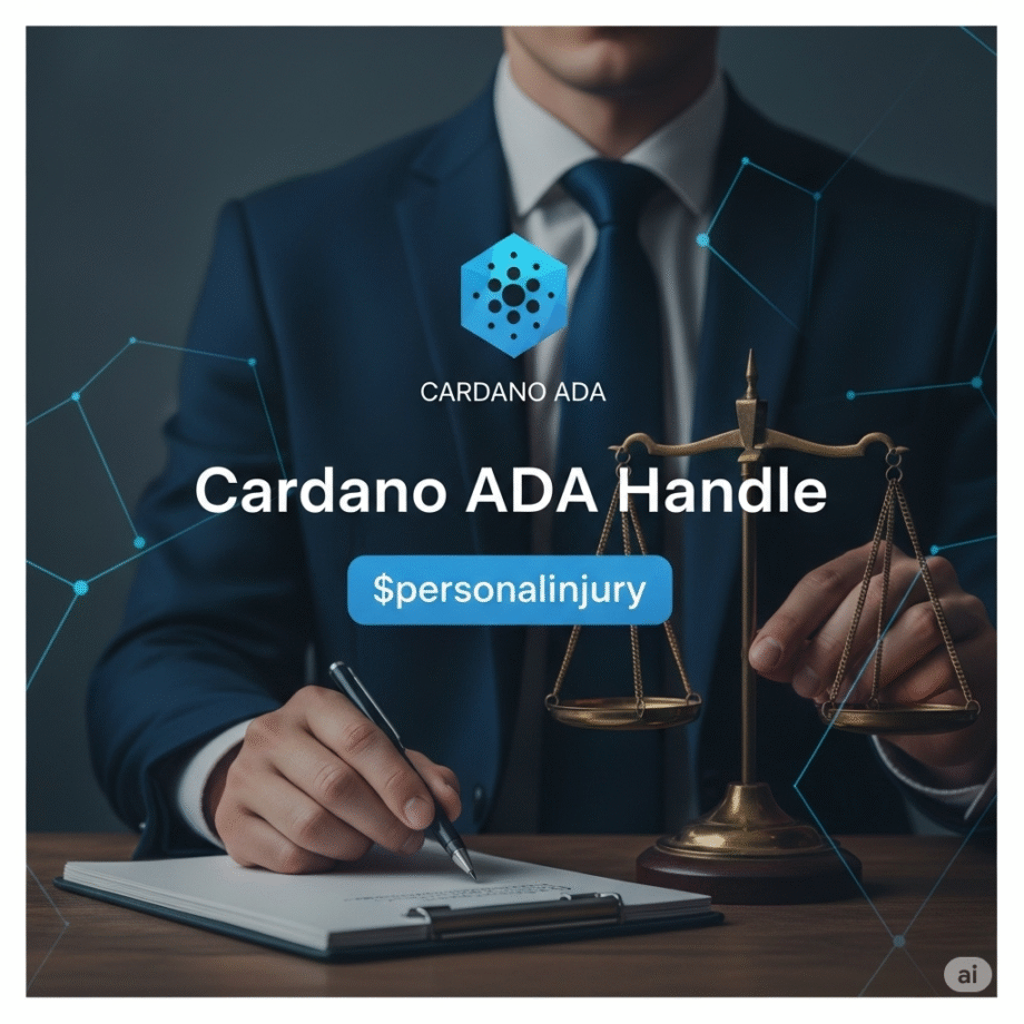 $personalinjury Cardano ADA Handle $personalinjury