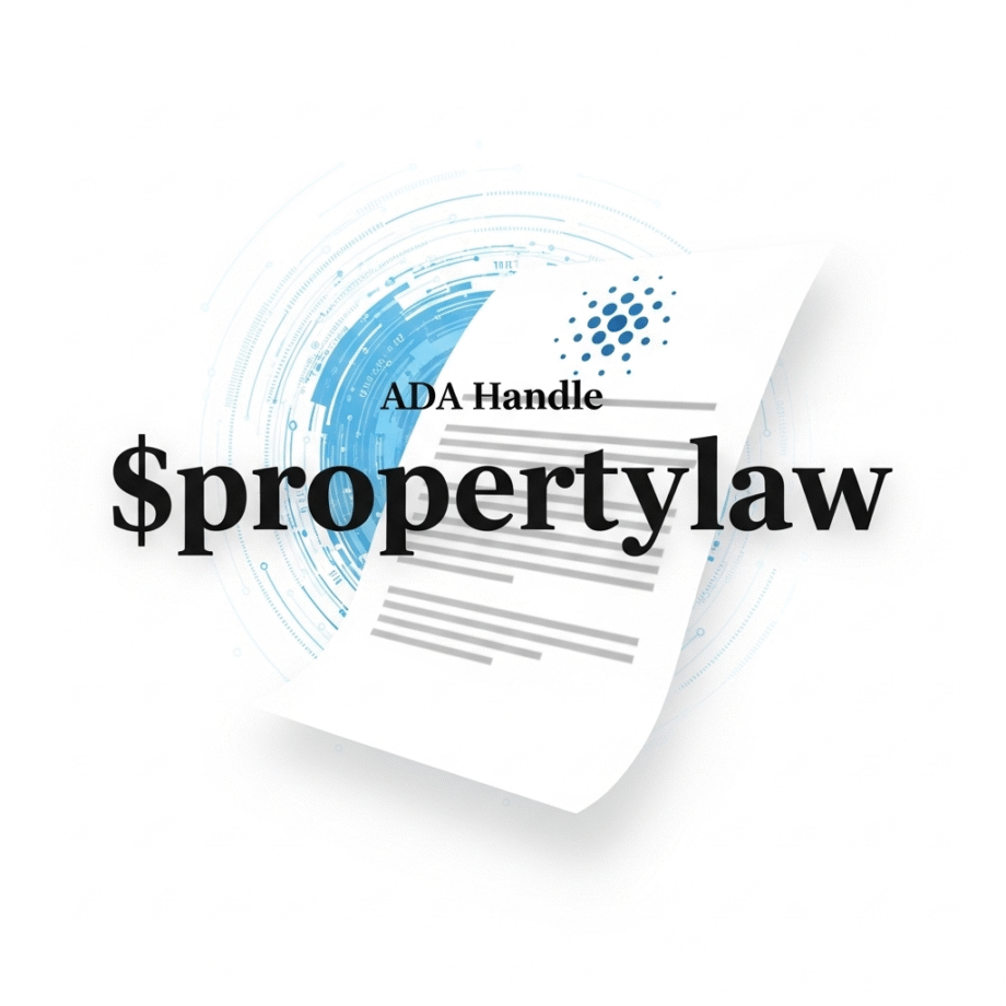 $propertylaw Cardano ADA Handle $propertylaw