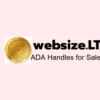 Welcome Cardano ADA Handles for sale at Websize.Lt