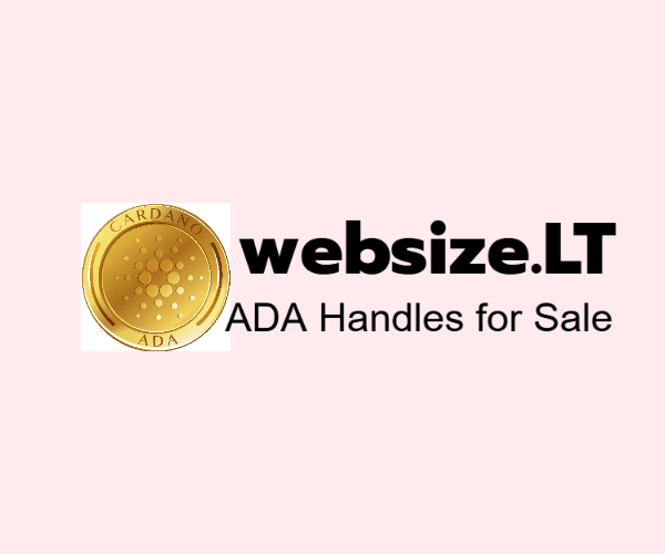 Welcome Cardano ADA Handles for sale at Websize.Lt