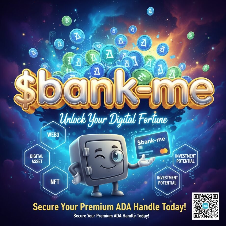 Premium Cardano Ada Handle $bank-me for Sale